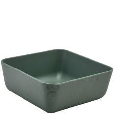 GenWare Melamine Green Jute Square Buffet Bowl 25cm/9.8"