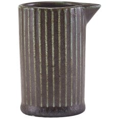 Terra Porcelain Cinder Black Fluted Jug 100ml/3.5oz (Pack of 6)