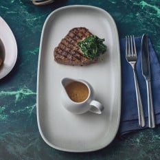 Sereno Porcelain Cirrus Rectangular Platter 35 x 18cm (Pack of 3)