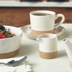 GenWare Kava White Stoneware Milk Tot 90ml/3.2oz (Pack of 12)