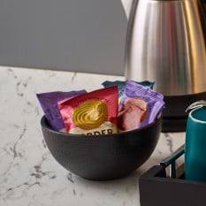 GenWare Melamine Black Jute Buffet Bowl 15.5 x 7.5cm