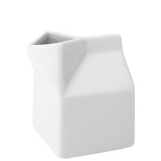 Titan White Ceramic Milk Carton 30cl/10.5oz (Pack of 6)
