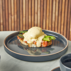 GenWare Kava Dark Grey Stoneware Presentation Plate 25cm/10" (Pack of 6)
