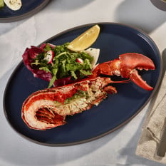 Kava Porcelain Blue Oval Plate 28cm/11" (Pack of 6)