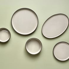 Kava Porcelain Grey Presentation Plate 18cm/7" (Pack of 6)