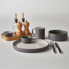 Kava Porcelain Grey Mug 270ml/9oz (Pack of 6)