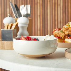 GenWare Kava White Stoneware Belly Bowl 11.5cm/4.5" (Pack of 6)
