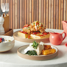 GenWare Kava White Stoneware Raw Walled Plate 25cm/10" (Pack of 6)