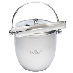 BarCraft Stainless Steel Ice Bucket with Lid & Tongs