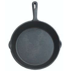 KitchenCraft Cast Iron Grill Pan Round Plain 24cm/9.5"