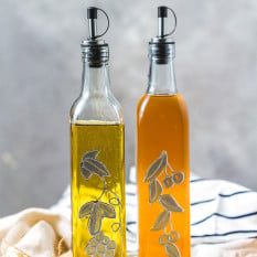 KitchenCraft Italian Glass Oil & Vinegar Dispenser 500ml/ 17.5oz