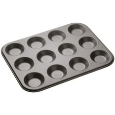 MasterClass Non-Stick Twelve Hole Shallow Baking Pan 32 x 24cm/12.5" x 9.4"