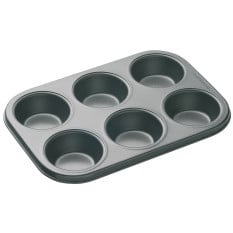 MasterClass Non-Stick Six Hole Deep Baking Pan 27 x 18cm/10.6" x 7"