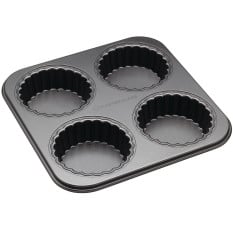MasterClass Non-Stick 4 Hole Tartlet Pan Loose Base 26 x 26cm/10" x 10"