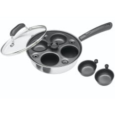 KitchenCraft Coated Carbon Steel Four Hole Egg Poacher