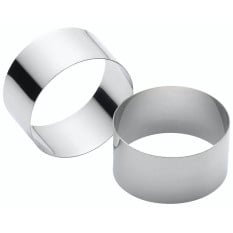 KitchenCraft Stainless Steel Cooking Rings 7x3.5cm (Set of 2)
