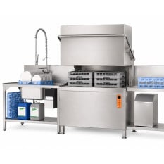 Kingfisher Twin Basket Pass Through Hood Dishwasher & Utensilwasher