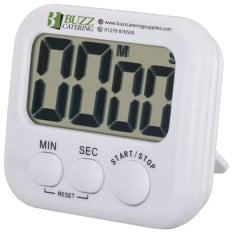 Buzz Digital Magnetic Kitchen Timer White