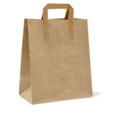 Kraft Brown SOS Takeaway Carrier Bags Large (Pack of 250)