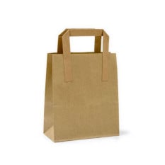 Kraft Brown SOS Takeaway Carrier Bags Small (Pack of 250)