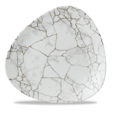 Churchill Studio Prints Kintsugi Agate Grey Lotus Plate 26.5cm/10.38" (Pack of 12)