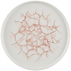 Churchill Studio Prints Kintsugi Coral Walled Plate 26cm/10.25" (Pack of 6)