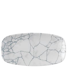 Churchill Studio Prints Kintsugi Pearl Grey Chefs’ Oblong Plate 30 x 15.3cm/11.75 x 6" (Pack of 12)