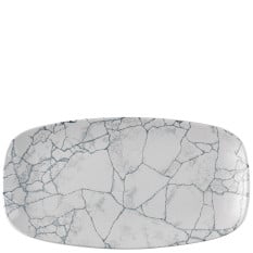 Churchill Studio Prints Kintsugi Pearl Grey Chefs’ Oblong Plate 35.5 x 18.9cm/13.875 x 7.375" (Pack of 6)