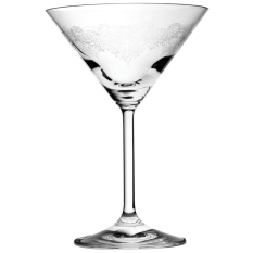 Filigree Crystal Etched Martini Glasses 210ml/7.25oz (Pack of 24)