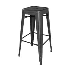 Bolero Bistro Steel High Stool Black (Pack of 4)