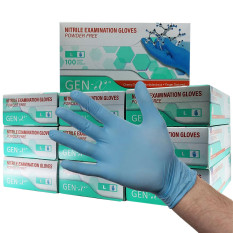 Disposable Nitrile Gloves Powder Free Blue Large (Bulk Pack of 1000)