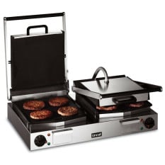 Lincat LCG2 Lynx 400 Electric Countertop Twin Contact Grill Smooth Upper & Lower Plates 623mm 4.5 kW