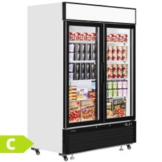 Interlevin Glass Display Freezer Two Door 1108 Litre