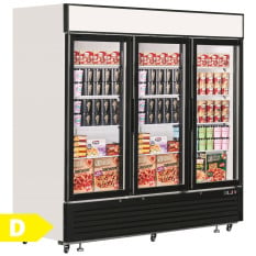 Interlevin Glass Display Freezer Triple Door 2050 Litre