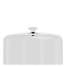 Polycarbonate Dome Lid White Handle 26.5cm/10.4"