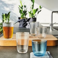 Bormioli Rocco Line Lively Blue Water Glasses 290ml/10oz (Pack of 12)