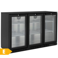 Blizzard Back Bar Bottle Cooler Beer Fridge Triple Door Hinged 280 Litre