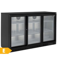 Blizzard Back Bar Bottle Cooler Beer Fridge Triple Door Sliding 280 Litre