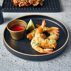 GenWare Kava Black Stoneware Presentation Plate 18cm/7" (Pack of 6)