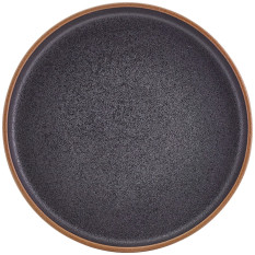 GenWare Kava Black Stoneware Presentation Plate 20cm/8" (Pack of 6)