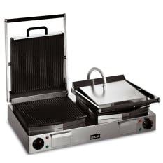 Lincat LPG2 Lynx 400 Electric Countertop Twin Panini Grill Ribbed Upper & Lower Plates 623mm 4.5 kW