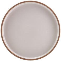 GenWare Kava White Stoneware Raw Walled Plate 18cm/7" (Pack of 6)