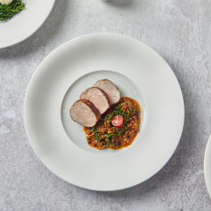 Incise Porcelain Lustre Deep Winged Plate 26cm/10" (Pack of 6)