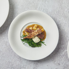 Incise Porcelain Lustre Deep Winged Plate 30cm/12" (Pack of 6)