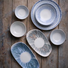 Churchill Inked Lyra Blue Opal Organic Bowl 20cm/7.8" (Pack of 12)