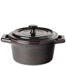 Midnight Stoneware Round Casserole Dish 10cm/4" 260ml/9oz (Pack of 6)