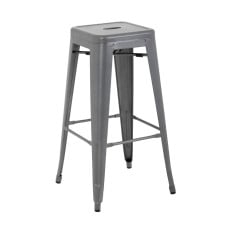 Bolero Bistro Steel High Stool Gun Metal Grey (Pack of 4)