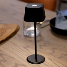 GenWare Malta LED Cordless Table Lamp Black 22cm