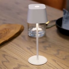 GenWare Malta LED Cordless Table Lamp White 22cm