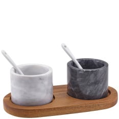 Marble Salt & Pepper Pot Set